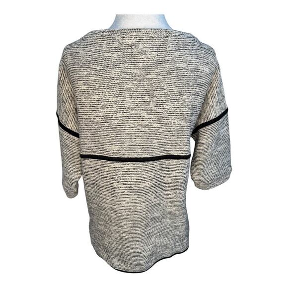 Madewell Women’s‎ Size Small Gray Tweed Cropped Sculpture Sweater Hi-Lo - Picture 3 of 8